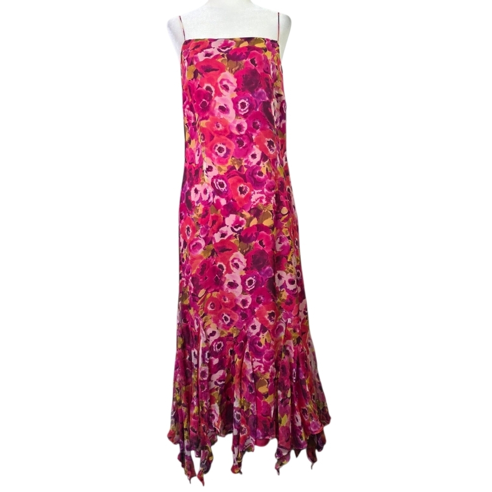 Marella silk Delicate feminine  sillhouete floral maxi dress